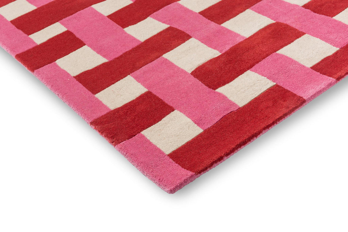 Brink & Campman Basket Weave HARSR  Coral/Rose 5'7 x 7'10 Rug