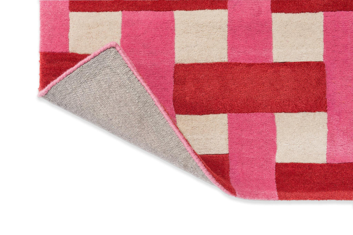 Brink & Campman Basket Weave HARSR  Coral/Rose 4'7 x 6'7 Rug