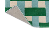 Brink & Campman Basket Weave HARSR  Emerald/Aquamarine 6'7 x 9'2 Rug