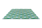 Brink & Campman Basket Weave HARSR  Emerald/Aquamarine 6'7 x 9'2 Rug