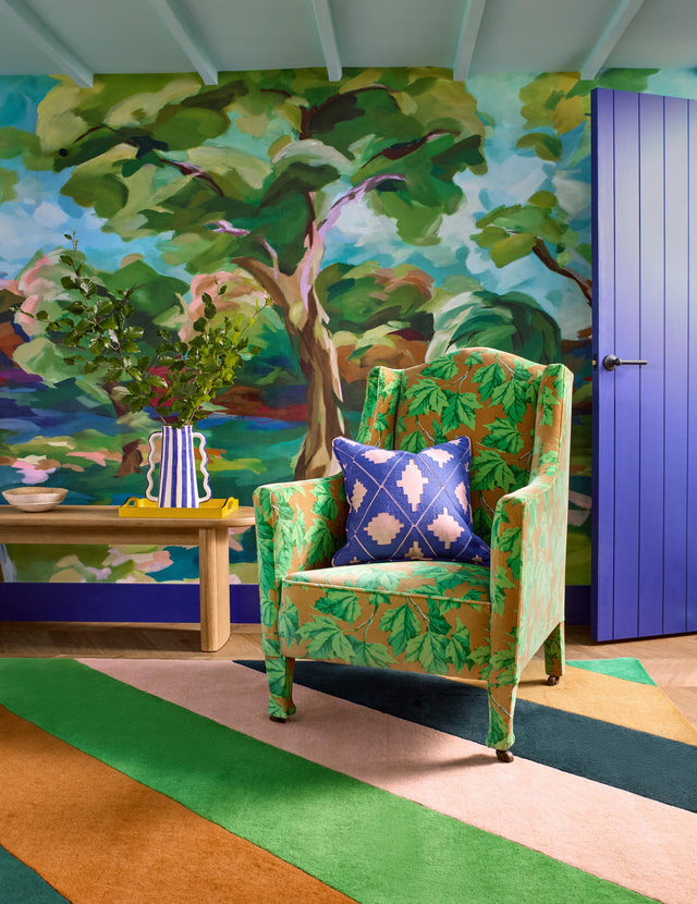 Brink & Campman Sherbet Stripe HARSR  Emerald/Amber 4'7 x 6'7 Rug