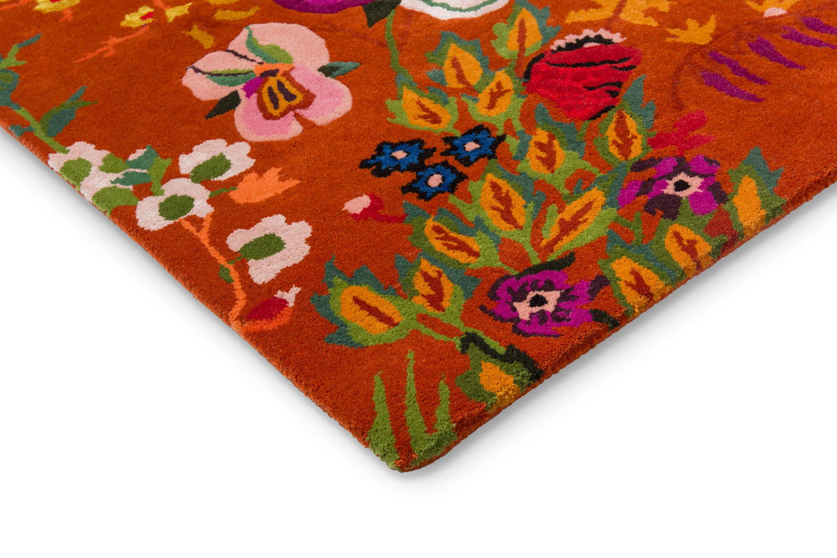 Brink & Campman Wonderland Floral HARSR  Amber/Lapis 4'7 x 6'7 Rug