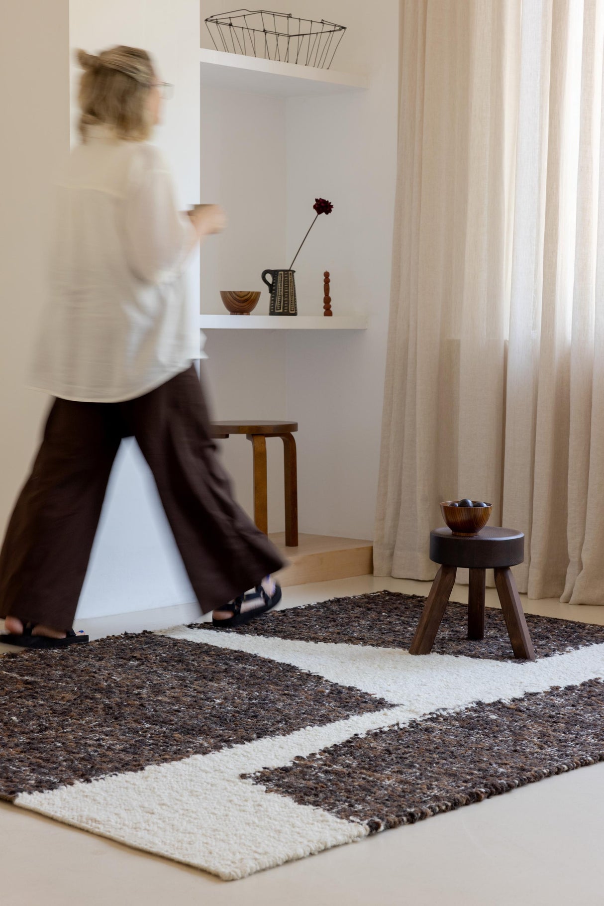 Brink & Campman Craft Fundament Chocolate/Cream 5'3 x 7'6 Rug