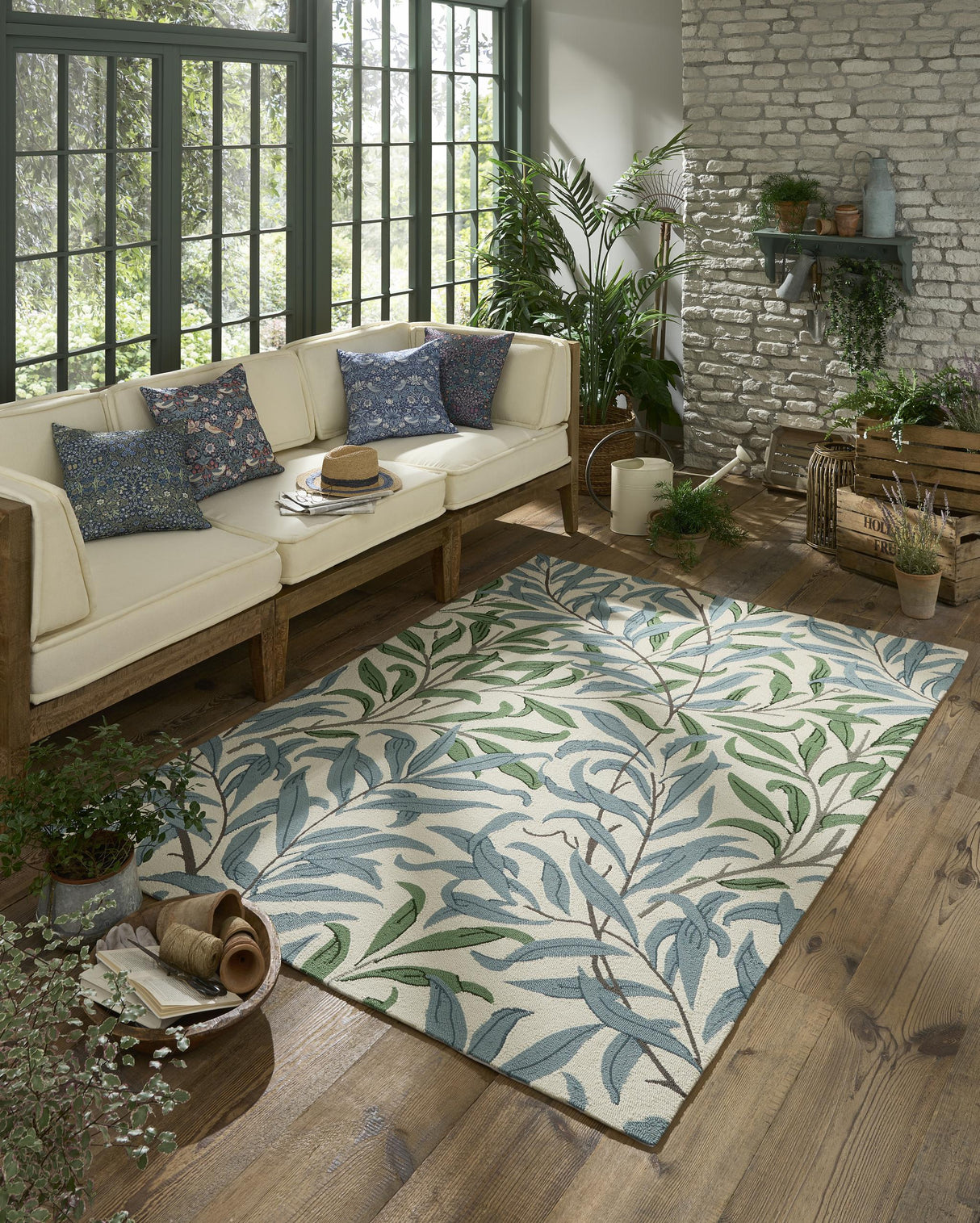Brink & Campman In-Outdoor MOR Willow Boughs-Leafy Arbour outdoor 8'2 x 11'6 Rug