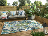 Brink & Campman In-Outdoor HAR Ixora-Emerald/Palm/Chartreuse outdoor 5'3 x 7'6 Rug