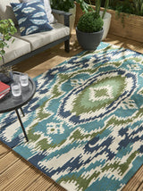 Brink & Campman In-Outdoor HAR Ixora-Emerald/Palm/Chartreuse outdoor 6'7 x 9'2 Rug