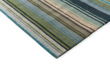 Brink & Campman In-Outdoor HAR Spectro Stripes-Emerald/Marine/Rust outdoor 4'7 x 6'7 Rug