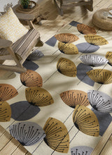 Brink & Campman In-Outdoor SAN Dandelion Clocks-Ochre/Silver outdoor 8'2 x 11'6 Rug