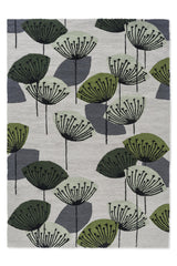 Brink & Campman In-Outdoor SAN Dandelion Clocks-Botanical Green outdoor 4'7 x 6'7 Rug