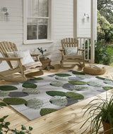 Brink & Campman In-Outdoor SAN Dandelion Clocks-Botanical Green outdoor 5'3 x 7'6 Rug