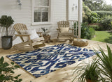 Brink & Campman In-Outdoor SAN Kasuri-Indigo outdoor 4'7 x 6'7 Rug