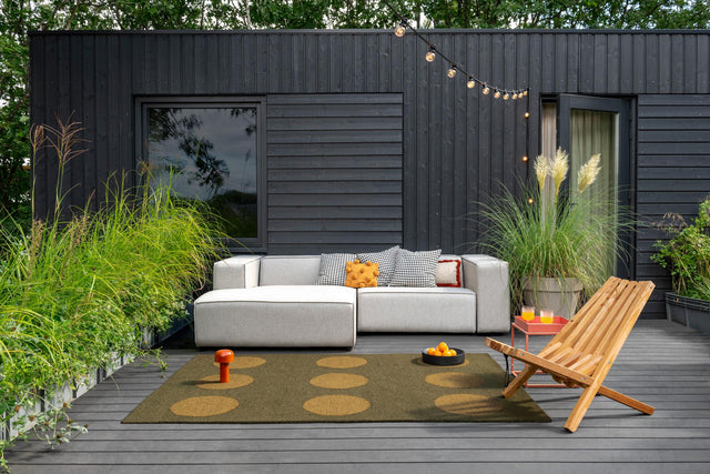 Brink & Campman Habitat Festival Dots Olive Green 4'7 x 6'7 Rug