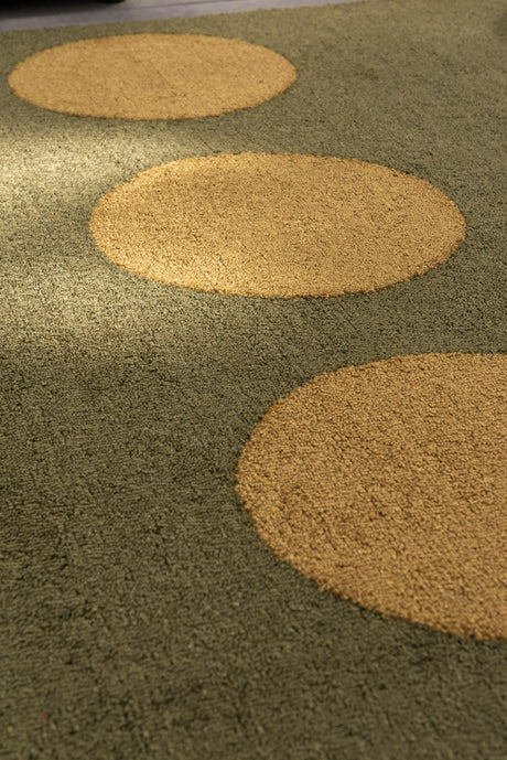 Brink & Campman Habitat Festival Dots Olive Green 4'7 x 6'7 Rug