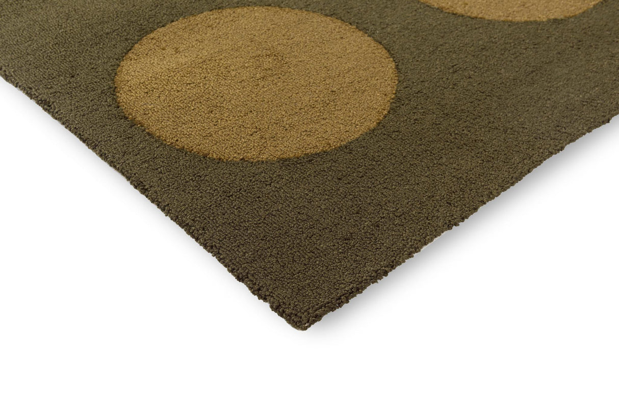 Brink & Campman Habitat Festival Dots Olive Green 6'7 x 9'2 Rug