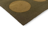Brink & Campman Habitat Festival Dots Olive Green 5'3 x 7'6 Rug