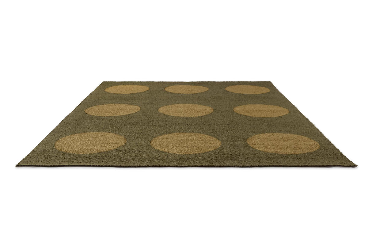 Brink & Campman Habitat Festival Dots Olive Green 8'2 x 11'6 Rug