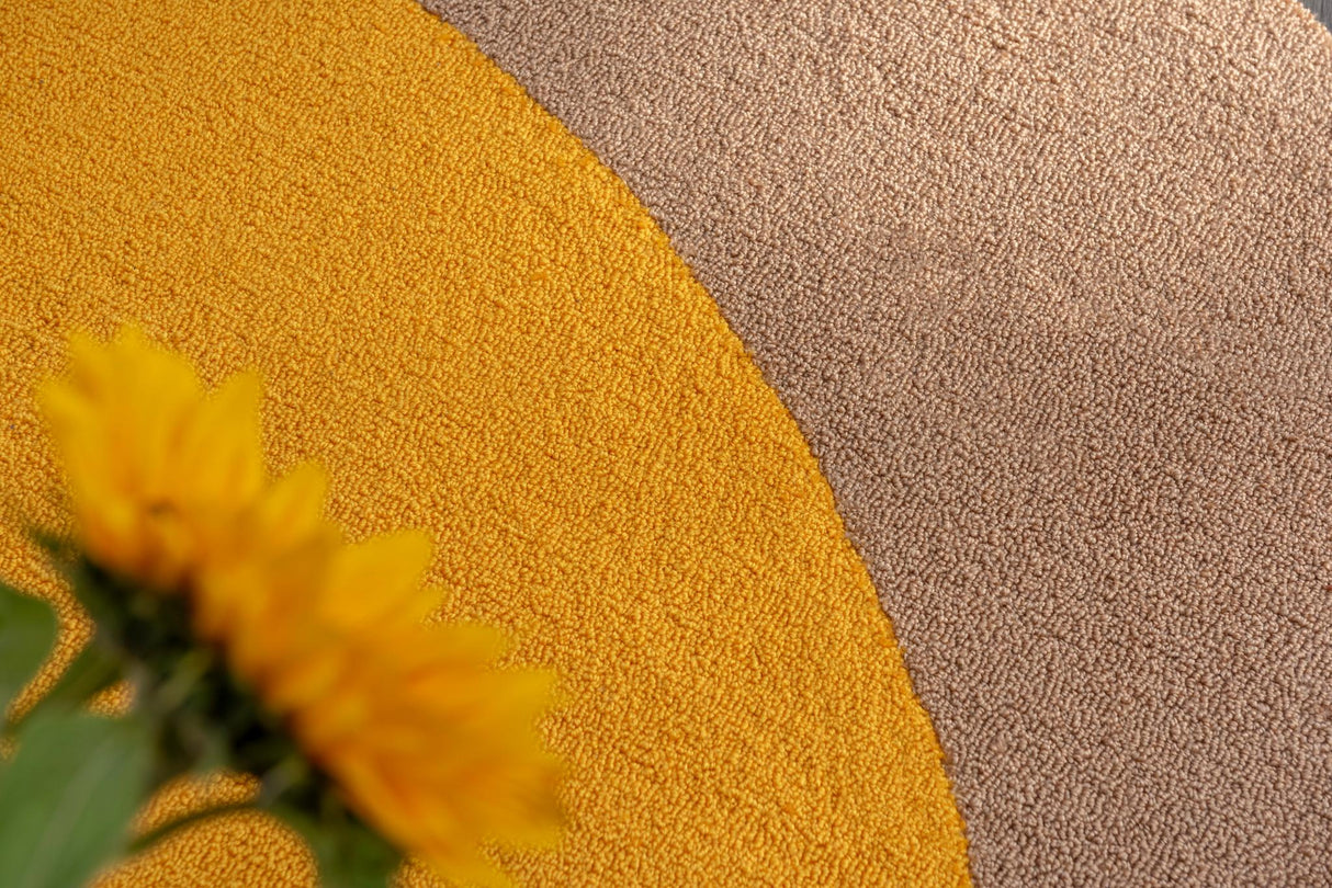 Brink & Campman Habitat Festival Round Yellow 6'7 x 0' Rug