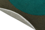 Brink & Campman Habitat Festival Round Aqua 6'7 x 0' Rug