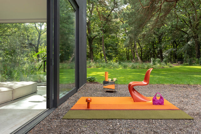 Brink & Campman Habitat Festival Stripe Orange 5'3 x 7'6 Rug