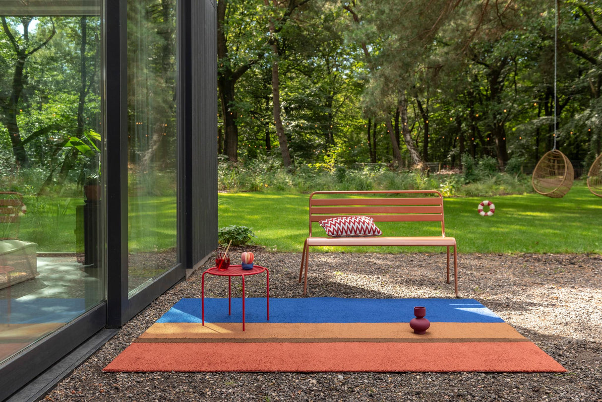 Brink & Campman Habitat Festival Stripe Blue 6'7 x 9'2 Rug