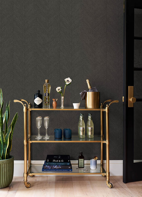 A-Street Prints Drew & Jonathan Home IV Kallam Espresso Wallpaper