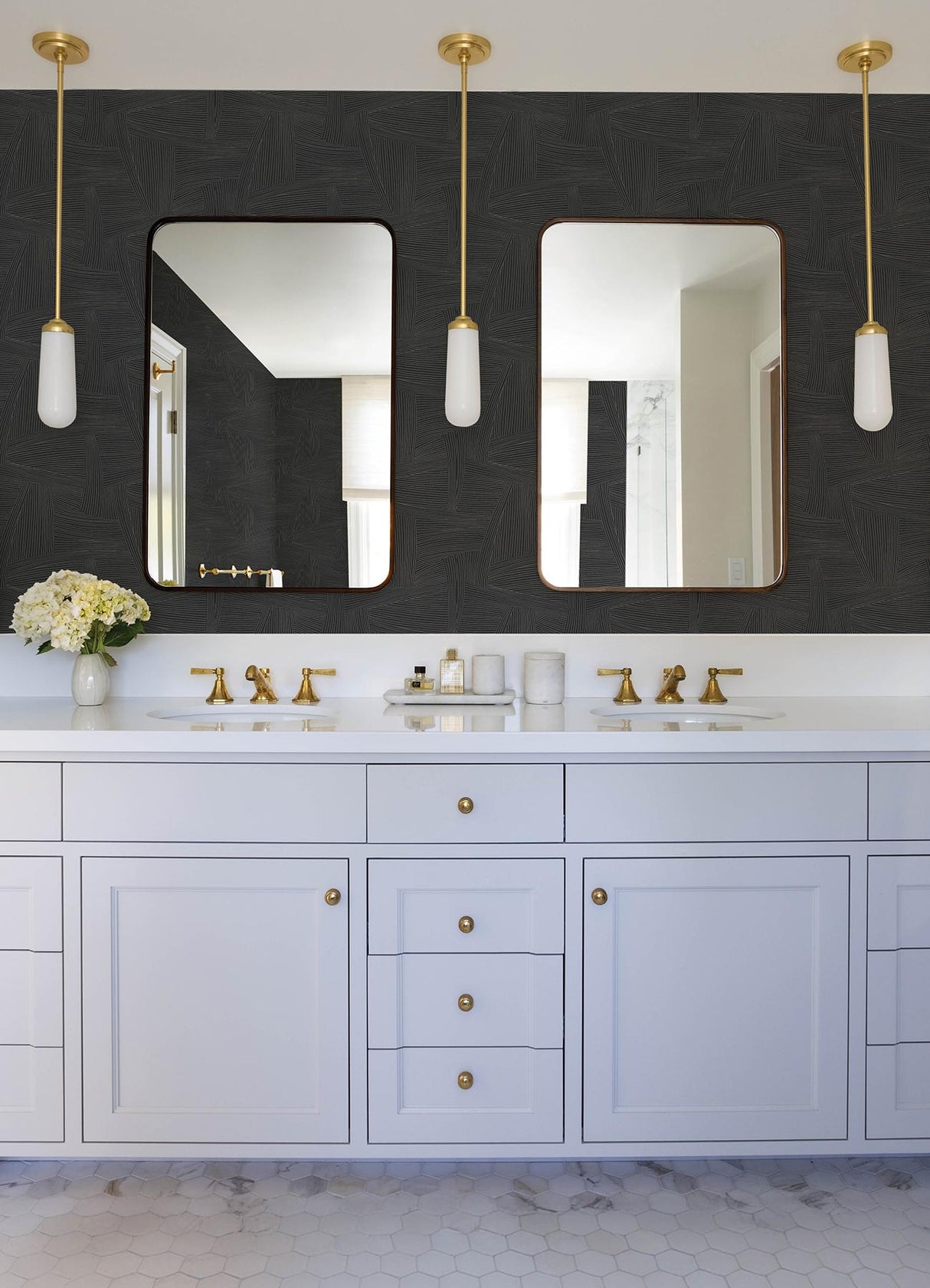 A-Street Prints Drew & Jonathan Home IV Reid Black Wallpaper