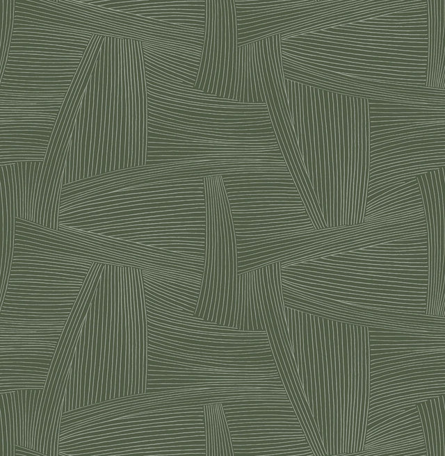A-Street Prints Drew & Jonathan Home IV Reid Evergreen Wallpaper