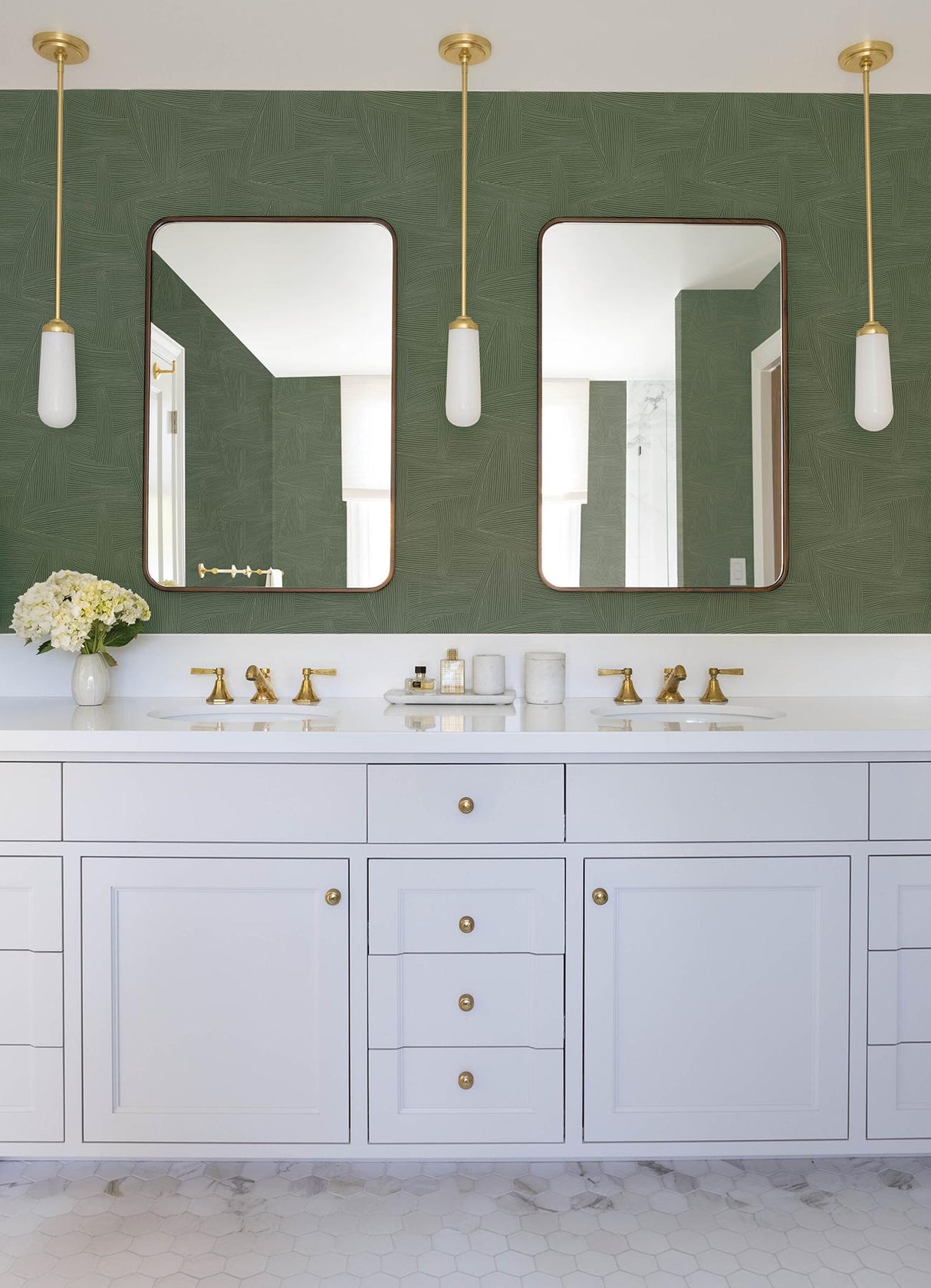 A-Street Prints Drew & Jonathan Home IV Reid Evergreen Wallpaper