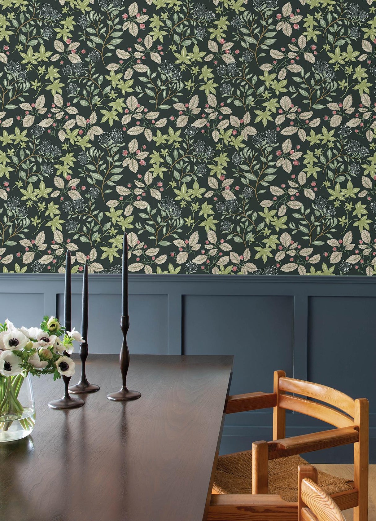 A-Street Prints Drew & Jonathan Home IV Mildred Evergreen Wallpaper