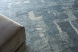 Exquisite Rugs Papyrus 6802 Blue Wool/Bamboo Silk handloomed 9' x 6' Area Rug
