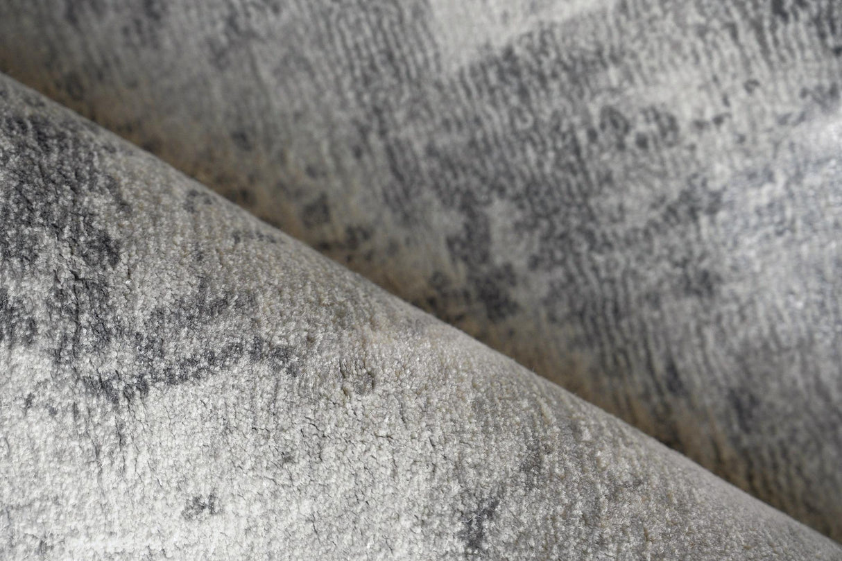Exquisite Rugs Papyrus 6803 Gray Wool/Bamboo Silk handloomed 12' x 9' Area Rug