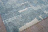 Exquisite Rugs Papyrus 6802 Blue Wool/Bamboo Silk handloomed 15' x 12' Area Rug