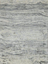Exquisite Rugs Travertine 6804 Silver Wool/Bamboo Silk handloomed 12' x 9' Area Rug