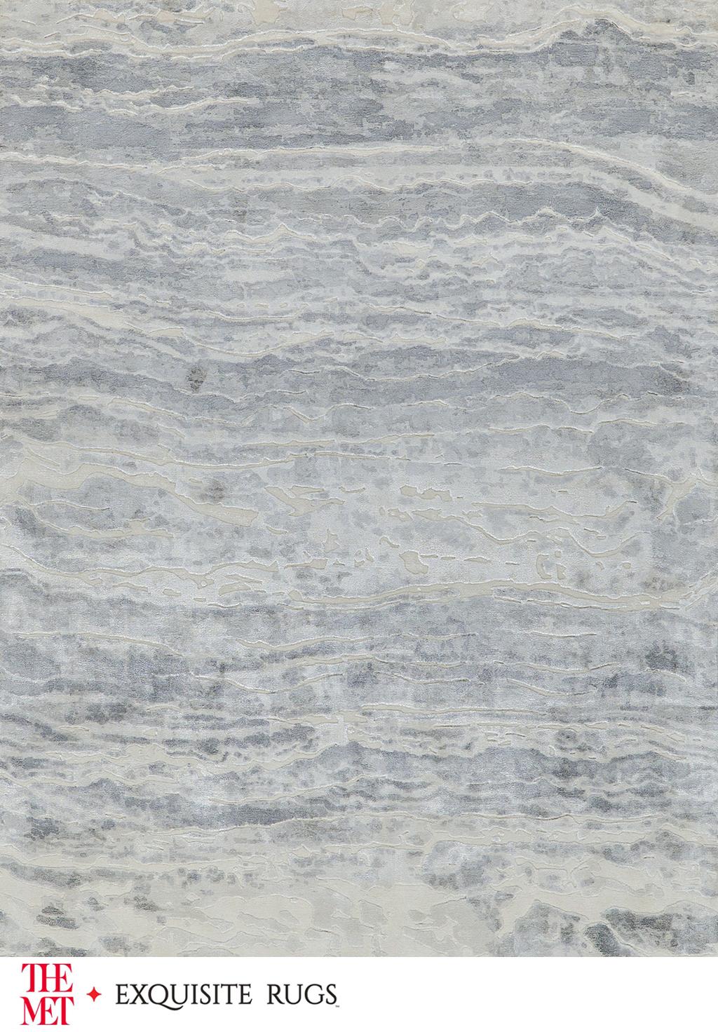 Exquisite Rugs The Met X Exquisite Rugs Travertine 6804 Silver 9' x 12' Area Rug