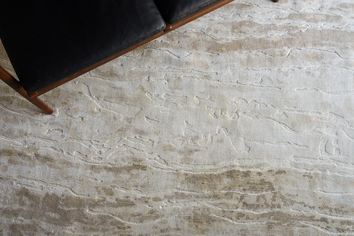 Exquisite Rugs Travertine 6805 Beige Wool/Bamboo Silk handloomed 15' x 12' Area Rug