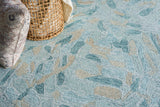 Exquisite Rugs Botanica 6809 Turquoise/Ivory/Multi New Zealand Wool hand-tufted 8' x 5' Area Rug