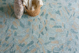 Exquisite Rugs Botanica 6809 Turquoise/Ivory/Multi New Zealand Wool hand-tufted 8' x 5' Area Rug