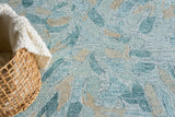 Exquisite Rugs Botanica 6809 Turquoise/Ivory/Multi New Zealand Wool hand-tufted 8' x 5' Area Rug