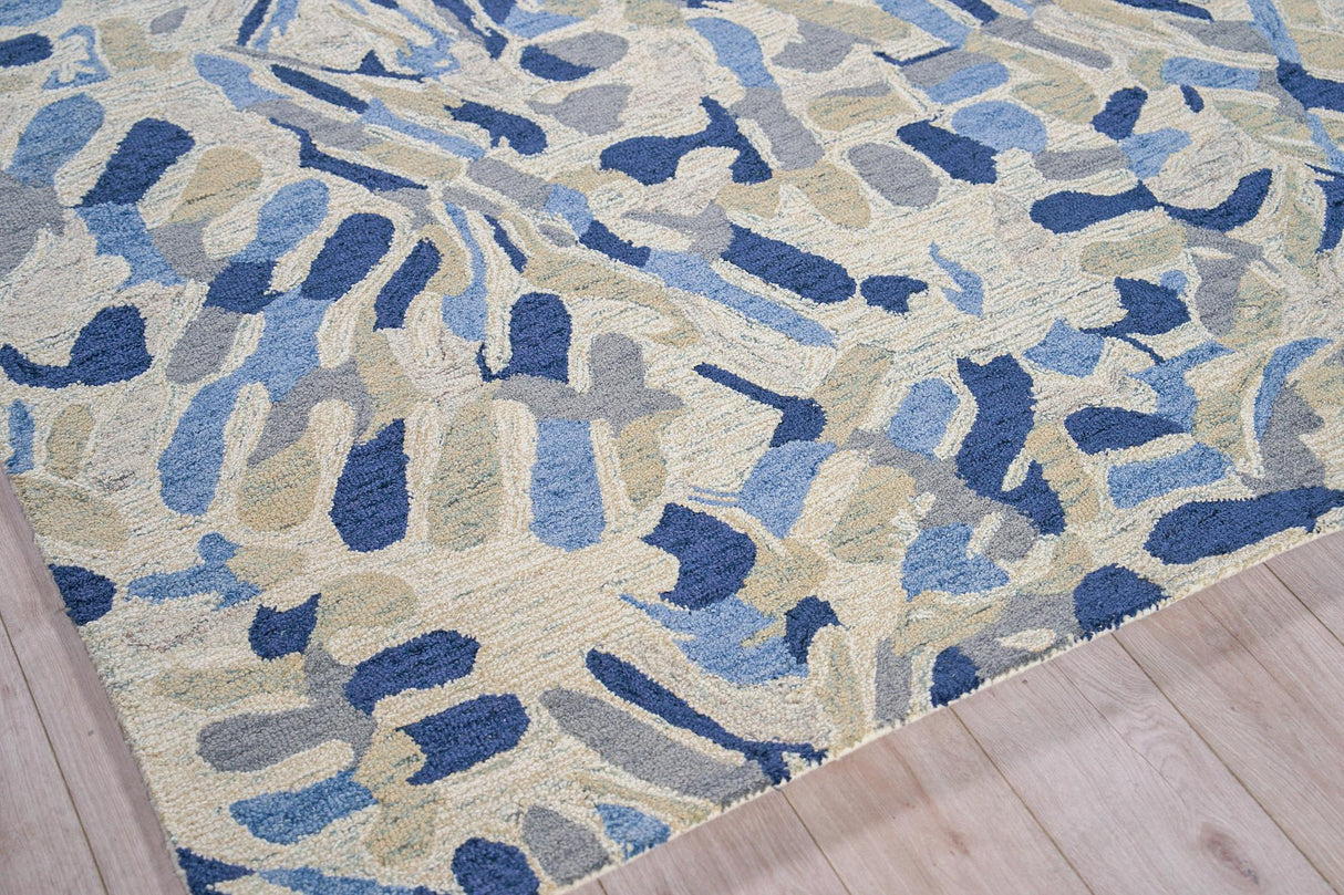 Exquisite Rugs Botanica 6810 Navy/Ivory/Multi New Zealand Wool hand-tufted 15' x 12' Area Rug