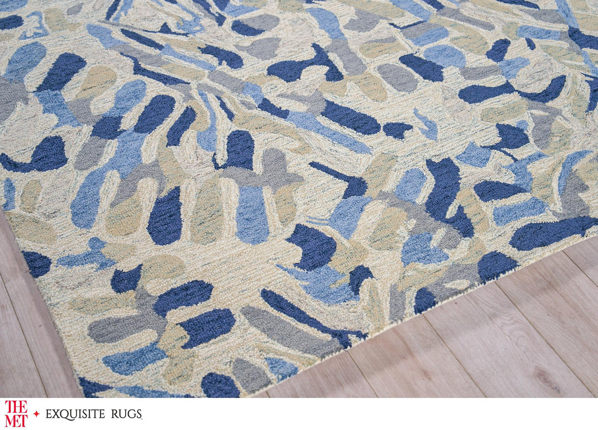 Exquisite Rugs The Met X Exquisite Rugs Botanica 6810 Navy/Ivory/Multi 5' x 8' Area Rug