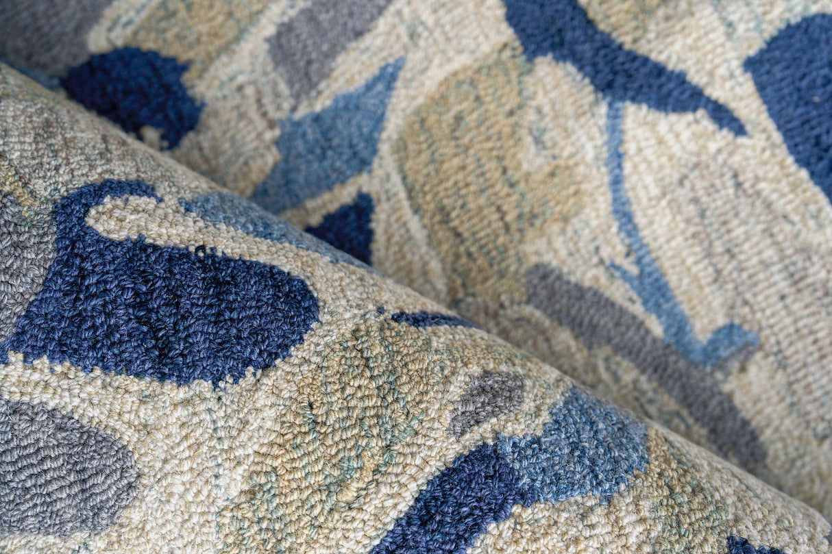 Exquisite Rugs Botanica 6810 Navy/Ivory/Multi New Zealand Wool hand-tufted 10' x 8' Area Rug