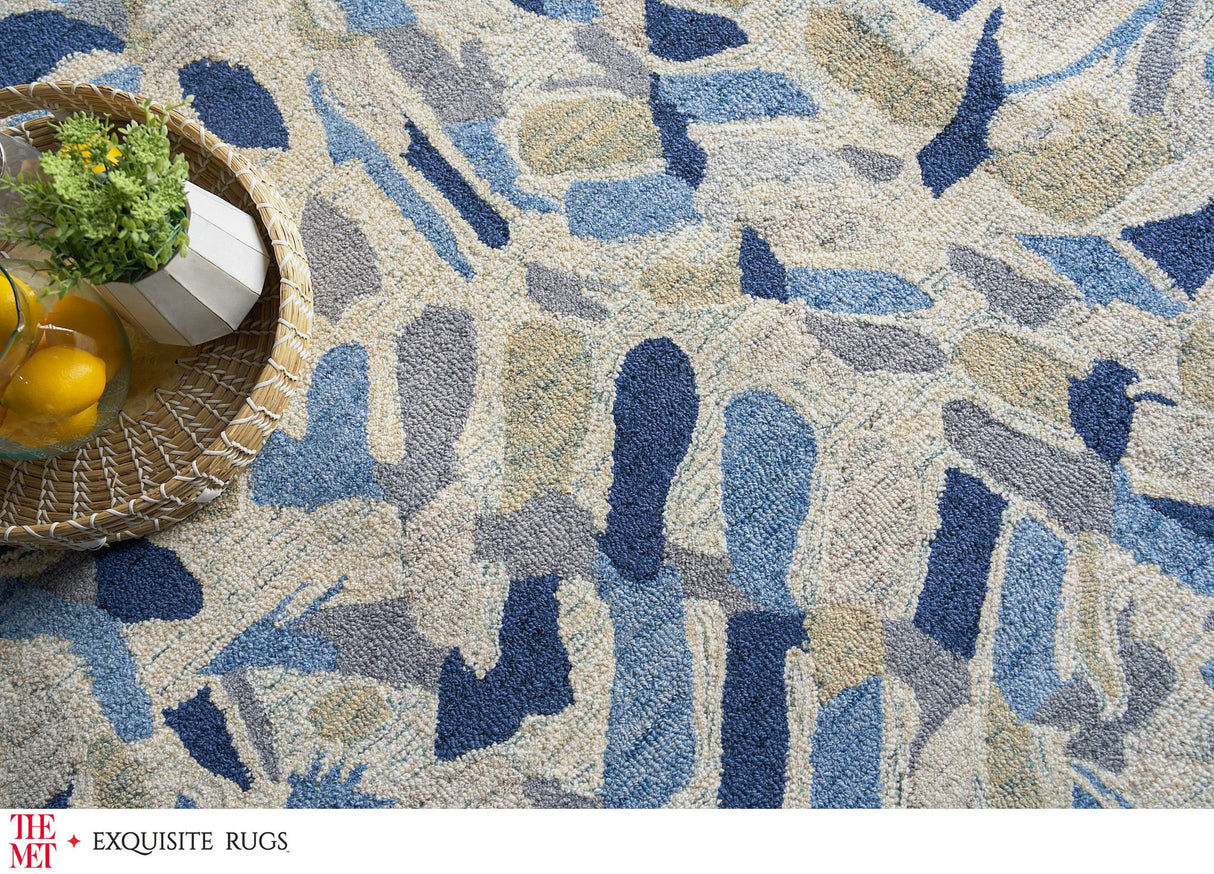 Exquisite Rugs The Met X Exquisite Rugs Botanica 6810 Navy/Ivory/Multi 6' x 9' Area Rug