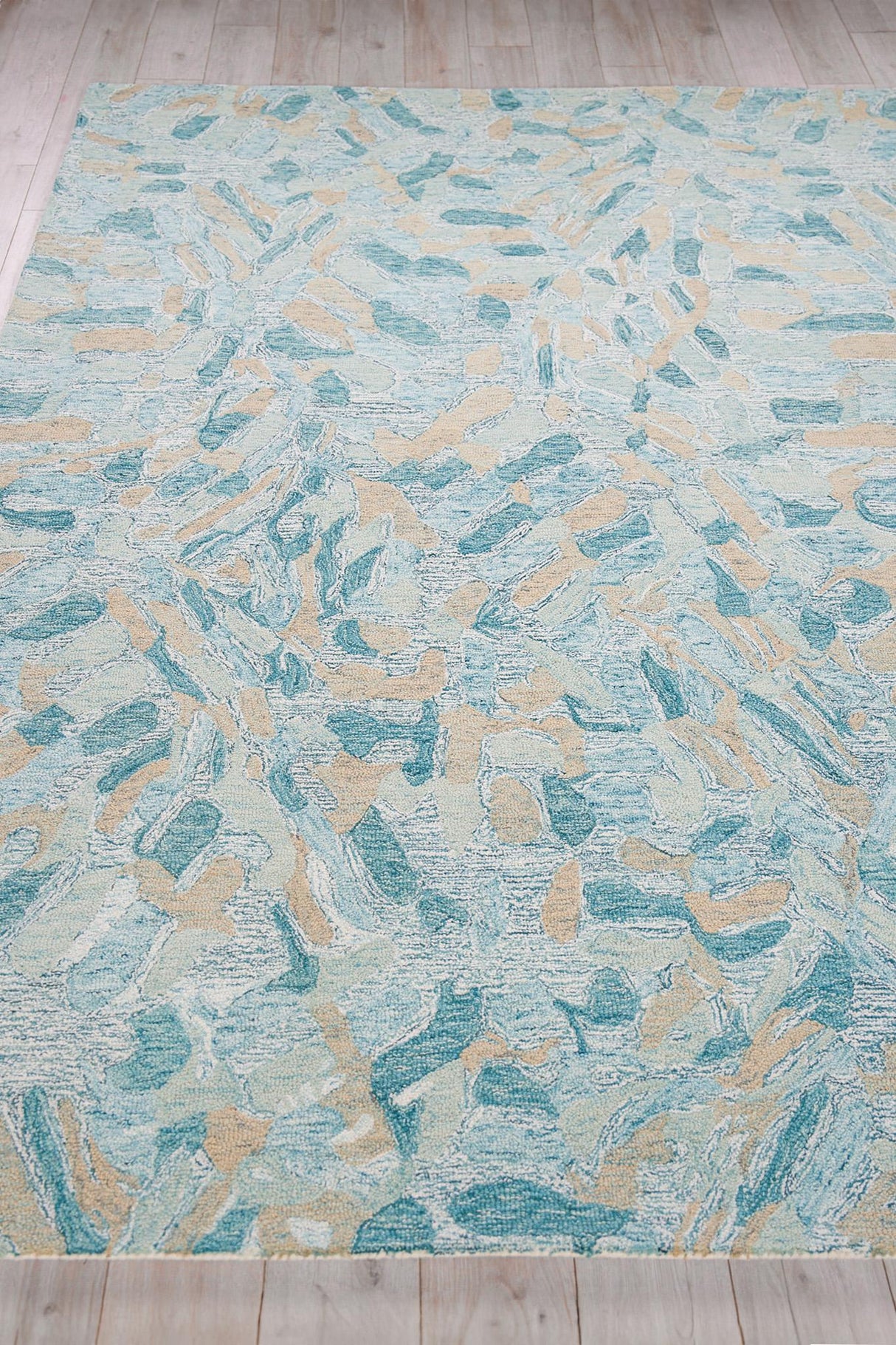 Exquisite Rugs Botanica 6809 Turquoise/Ivory/Multi New Zealand Wool hand-tufted 10' x 8' Area Rug