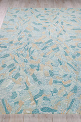 Exquisite Rugs Botanica 6809 Turquoise/Ivory/Multi New Zealand Wool hand-tufted 10' x 8' Area Rug