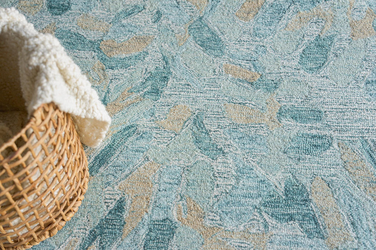 Exquisite Rugs Botanica 6809 Turquoise/Ivory/Multi New Zealand Wool hand-tufted 10' x 8' Area Rug