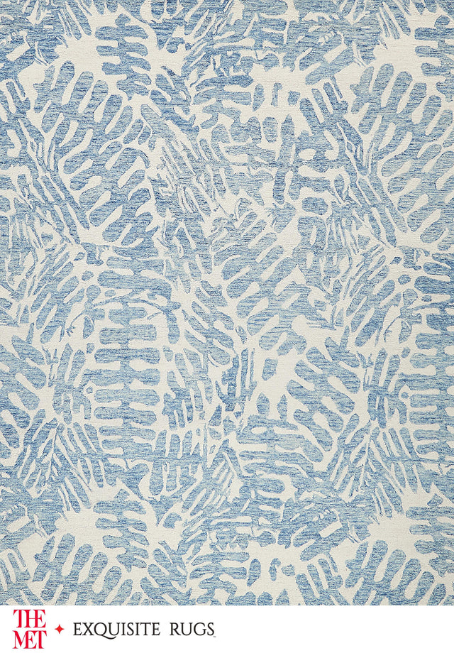 Exquisite Rugs The Met X Exquisite Rugs Botanica 6811 Light Blue/Ivory 6' x 9' Area Rug