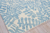 Exquisite Rugs Botanica 6811 Light Blue/Ivory New Zealand Wool hand-tufted 9' x 6' Area Rug