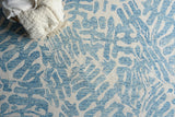Exquisite Rugs Botanica 6811 Light Blue/Ivory New Zealand Wool hand-tufted 9' x 6' Area Rug