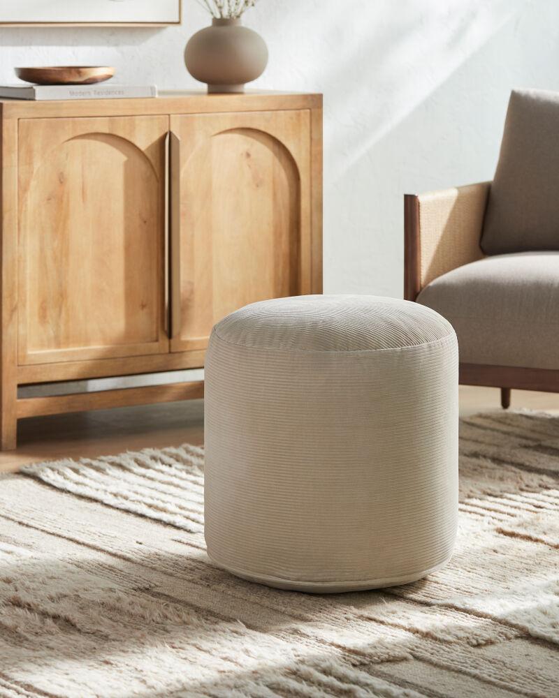 Surya Roy ROPF-001 16"H x 18"W x 18"D Pouf