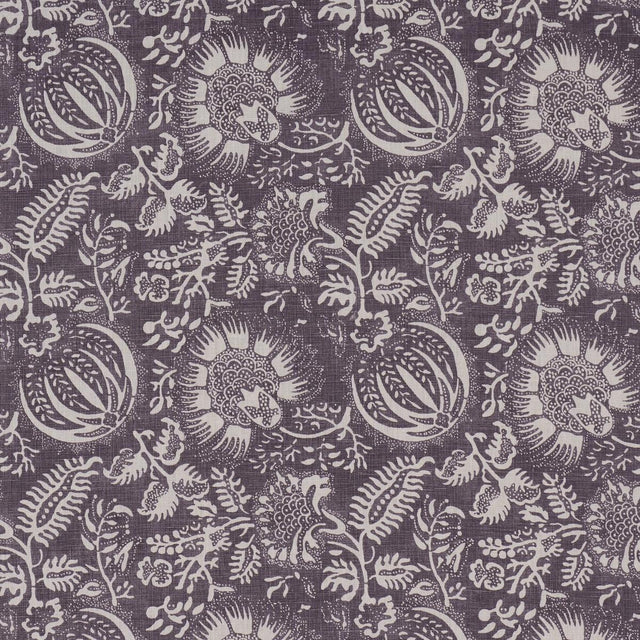 Schumacher Pomegranate Print Aubergine Fabric